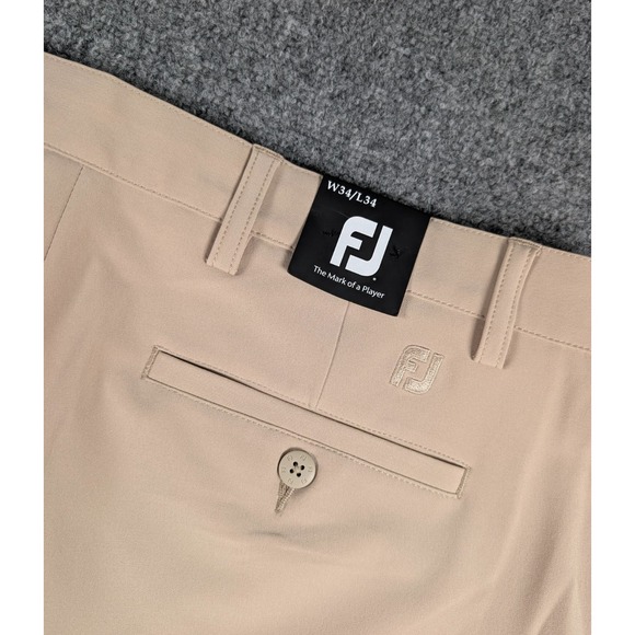 FootJoy Performance Golf Pant Mens 34/34 Khaki Stretch Casual Work NWT - Picture 1 of 12